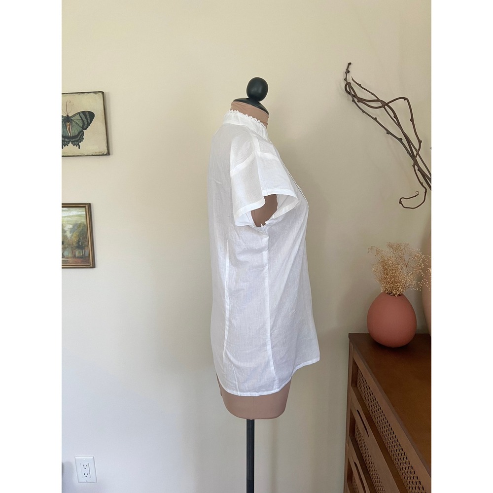 Vintage Unity White Ruffle Blouse - Picture 3 of 6